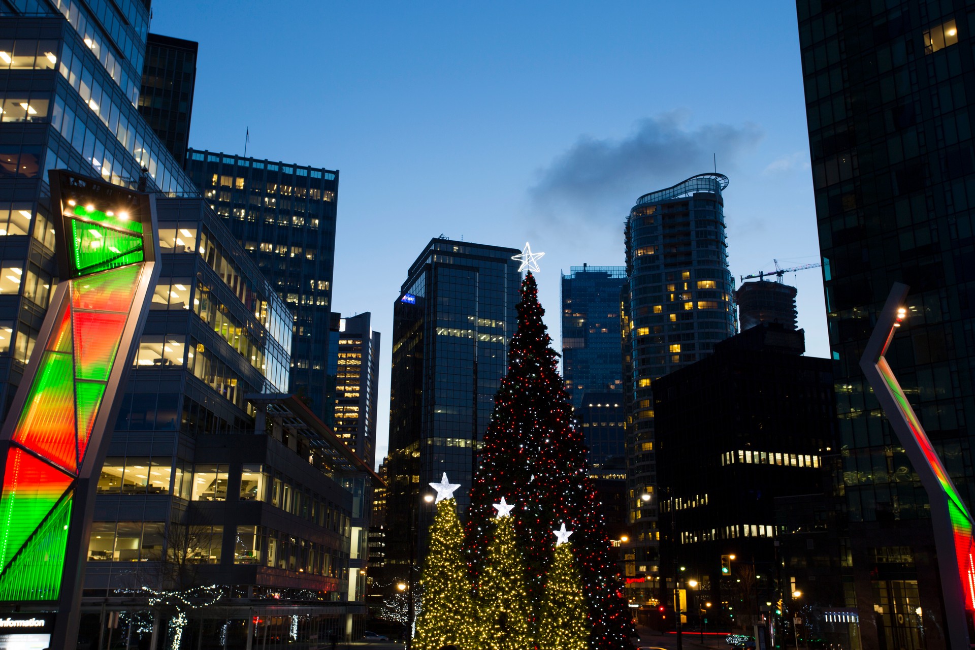 Downtown Vancouver Christmas Tree